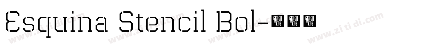 Esquina Stencil Bol字体转换